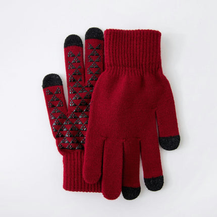 Winter Warm Gloves, Anti Slip Touch Screen Gloves Windproof Thermal Gloves Cold Weather Cycling Gloves for Men Women