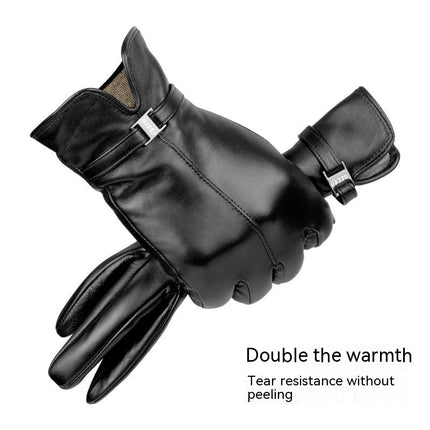 Genuine Sheepskin Leather Gloves for Women, Winter Warm Touchscreen Gloves Thinsulate Lined, Driving Motorcycle Gloves