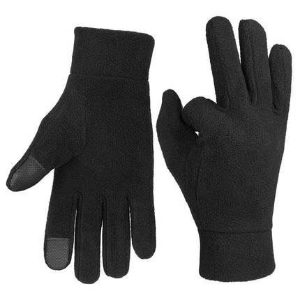 Men's and Women's Winter Warm Touch Screen Gloves Double Sided Rocker Fleece Fleece Gloves (For Cold Weather)