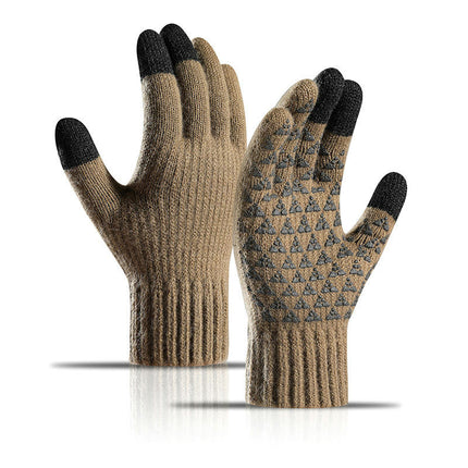 Winter Gloves for Men Women,Touch Screen Texting Warm Gloves with Soft Knit Lining,Elastic Cuff