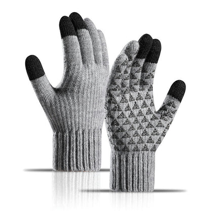 Winter Gloves for Men Women,Touch Screen Texting Warm Gloves with Soft Knit Lining,Elastic Cuff