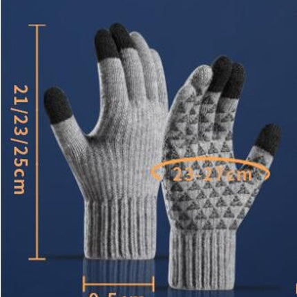 Winter Gloves for Men Women,Touch Screen Texting Warm Gloves with Soft Knit Lining,Elastic Cuff