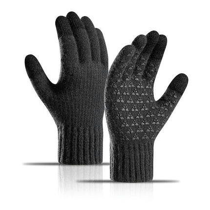 Winter Gloves for Men Women,Touch Screen Texting Warm Gloves with Soft Knit Lining,Elastic Cuff