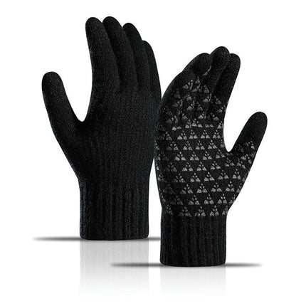 Winter Gloves for Men Women,Touch Screen Texting Warm Gloves with Soft Knit Lining,Elastic Cuff