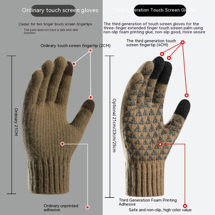 Winter Gloves for Men Women,Touch Screen Texting Warm Gloves with Soft Knit Lining,Elastic Cuff