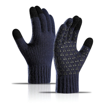 Winter Gloves for Men Women,Touch Screen Texting Warm Gloves with Soft Knit Lining,Elastic Cuff