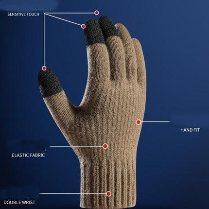 Winter Gloves for Men Women,Touch Screen Texting Warm Gloves with Soft Knit Lining,Elastic Cuff