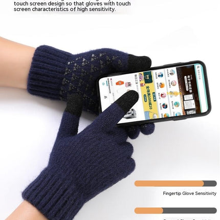 Winter Gloves for Men Women,Touch Screen Texting Warm Gloves with Soft Knit Lining,Elastic Cuff