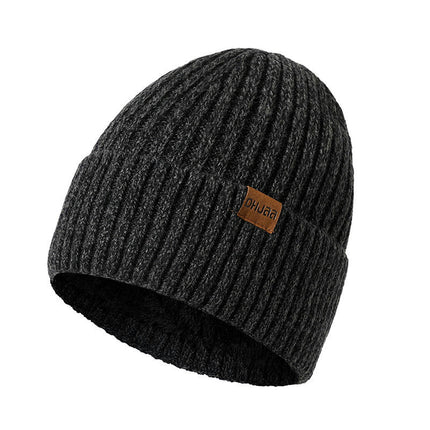 Men's Women's Warm Beanies, Fleece Lined Winter Warm Hat, Unisex Fashion Knit Cuffed Hat