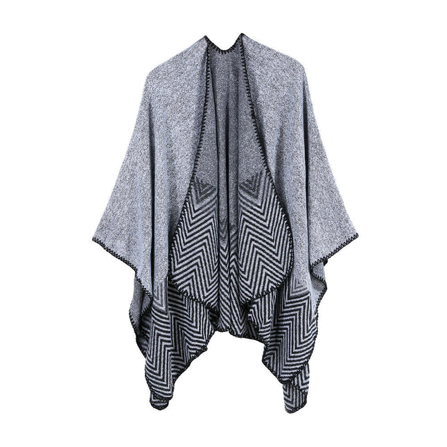 Women's Shawl Wrap Poncho Ruana Cape Cardigan Open Front Coat for Fall Winter Holiday