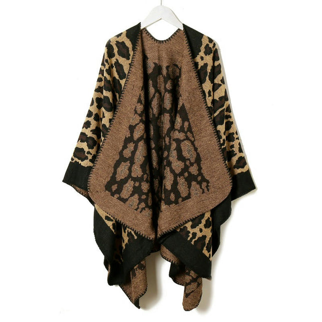 Women's Shawl Wraps Open Front Poncho Cape Oversized Sweaters Casual Cardigan Shawls for Fall Winter