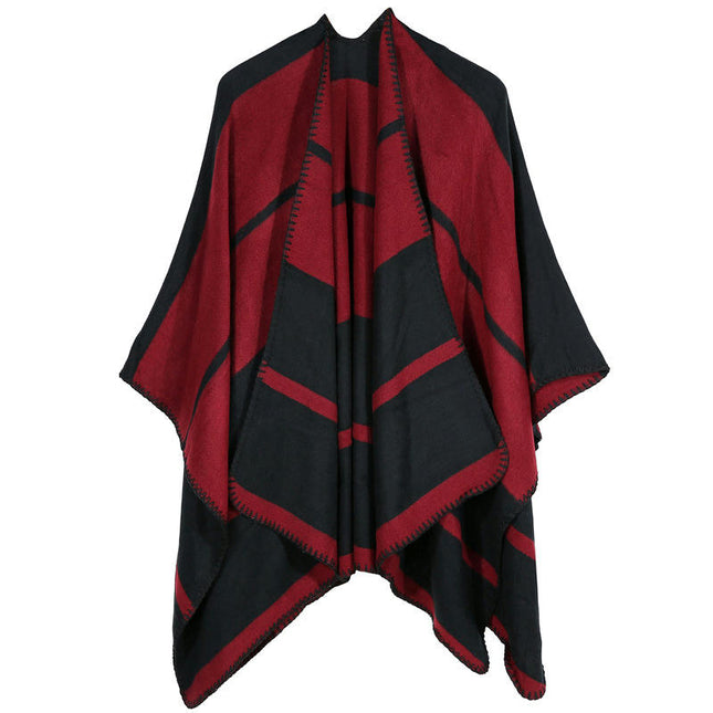 Winter Scarf Shawl - Women's Warm Cardigan Oversized Blanket Cardigan Fashion Scarf Shawl Poncho