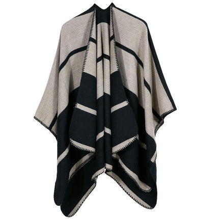 Winter Scarf Shawl - Women's Warm Cardigan Oversized Blanket Cardigan Fashion Scarf Shawl Poncho