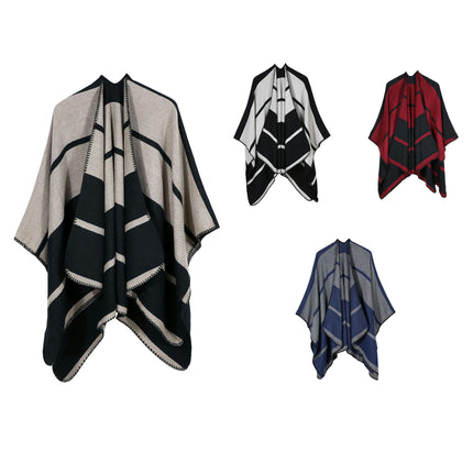 Winter Scarf Shawl - Women's Warm Cardigan Oversized Blanket Cardigan Fashion Scarf Shawl Poncho