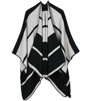 Winter Scarf Shawl - Women's Warm Cardigan Oversized Blanket Cardigan Fashion Scarf Shawl Poncho