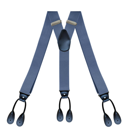 Mens 6 Clip Suspenders Y-back Leather Heavy Duty Suspenders suspenders for Women and Men