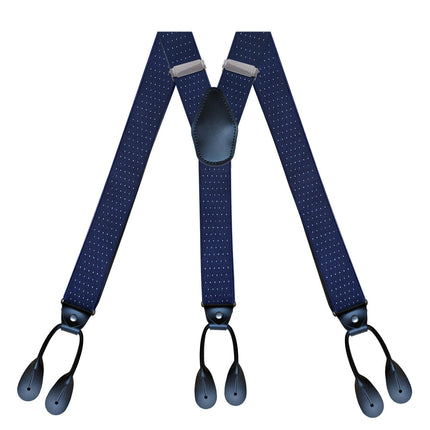 Mens 6 Clip Suspenders Y-back Leather Heavy Duty Suspenders suspenders for Women and Men