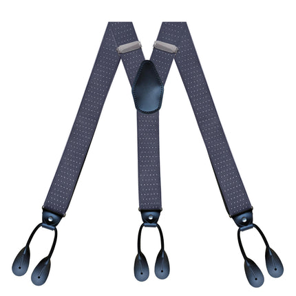 Mens 6 Clip Suspenders Y-back Leather Heavy Duty Suspenders suspenders for Women and Men