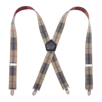 Men's Suspenders Heavy Duty Suspenders for Men X Back Adjustable Elastic Suspenders