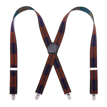 Men's Suspenders Heavy Duty Suspenders for Men X Back Adjustable Elastic Suspenders