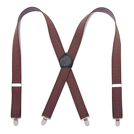 Men's Suspenders Heavy Duty Suspenders for Men X Back Adjustable Elastic Suspenders