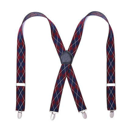 Men's Suspenders Heavy Duty Suspenders for Men X Back Adjustable Elastic Suspenders