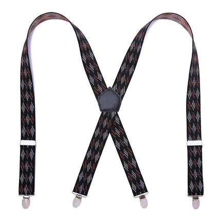 Men's Suspenders Heavy Duty Suspenders for Men X Back Adjustable Elastic Suspenders