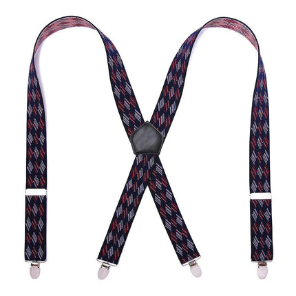 Men's Suspenders Heavy Duty Suspenders for Men X Back Adjustable Elastic Suspenders