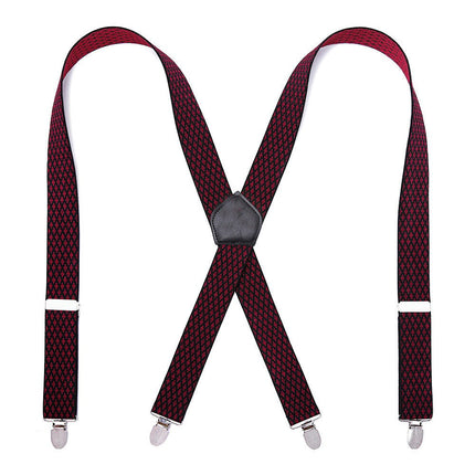 Men's Suspenders Heavy Duty Suspenders for Men X Back Adjustable Elastic Suspenders