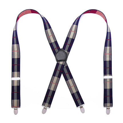 Men's Suspenders Heavy Duty Suspenders for Men X Back Adjustable Elastic Suspenders