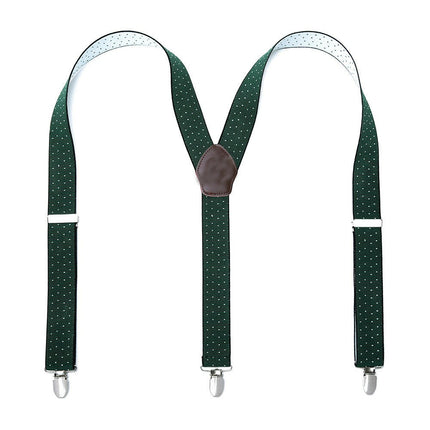 Suspenders for Men- Adjustable Elastic Y Shape mens Suspenders and Strong Clips Elastic Suspenders