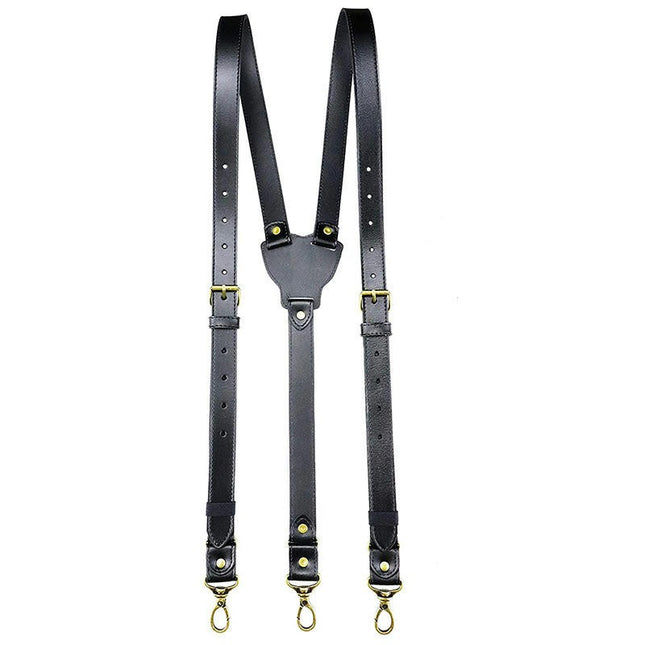 Leather Suspenders For Men/Women Adjustable Y Shape Suspenders For Men Mens Suspenders