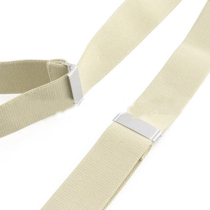 Men's Suspenders Elastic Straps Y-back, for Heavy Duty 3 Clips Adult Trousers Suspender