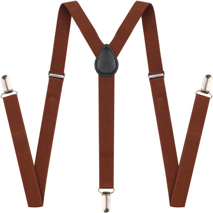 Suspenders for Men - Adjustable Unisex Y Back Men's Women's Suspenders With Strong Clips