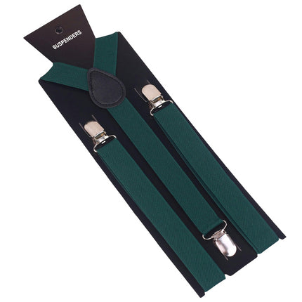 Suspenders for Men - Adjustable Unisex Y Back Men's Women's Suspenders With Strong Clips