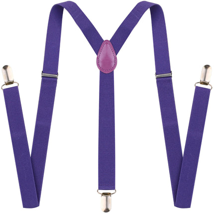 Suspenders for Men - Adjustable Unisex Y Back Men's Women's Suspenders With Strong Clips