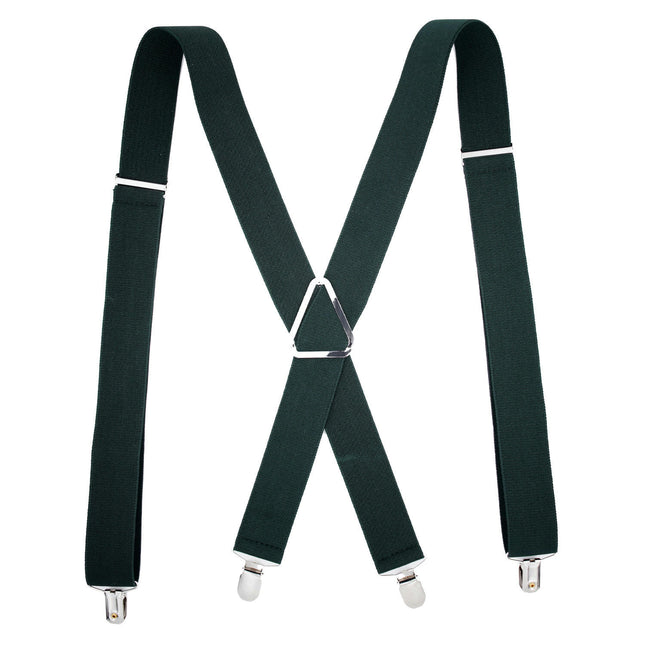 Mens Suspenders Heavy Duty Strong Clips Adjustable Elastic Braces Big and Tall X-Back