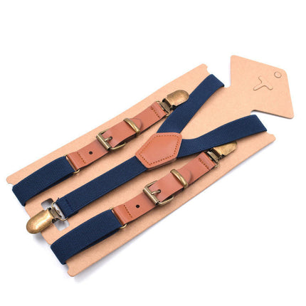 Leather Suspenders for Men Adjustable Elastic Y Back Mens Suspenders Womens Suspenders