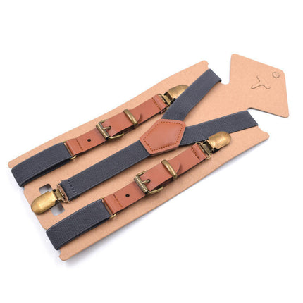 Leather Suspenders for Men Adjustable Elastic Y Back Mens Suspenders Womens Suspenders