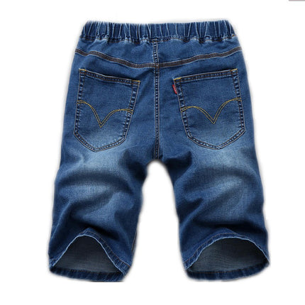 Men's Elasticity Short Jeans Casual Denim Shorts with pockets