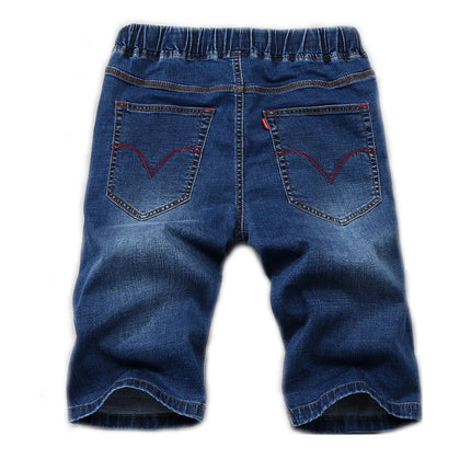 Men's Elasticity Short Jeans Casual Denim Shorts with pockets