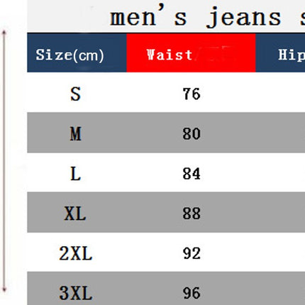 Men's Fashion Ripped Short Jeans Casual Denim Shorts with Hole