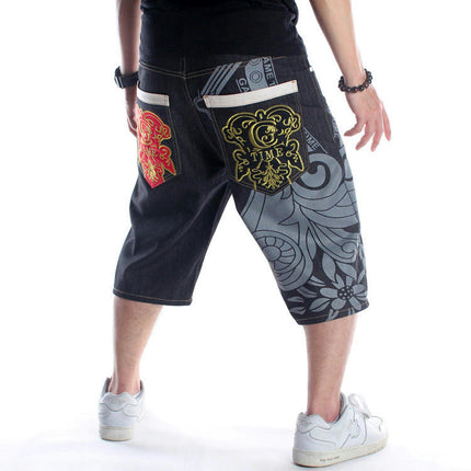 Men's Baggy Hip Hop Shorts Loose Fashion Denim Shorts