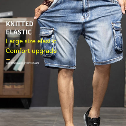 Men's Cargo Denim Jeans Shorts with Multi Pockets