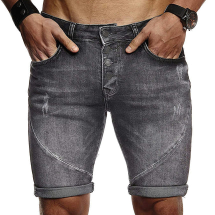 Jean Short for Men, Men's Casual Stretch Slim Fit Denim Short