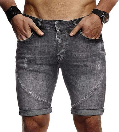 Jean Short for Men, Men's Casual Stretch Slim Fit Denim Short