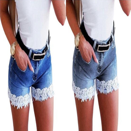 Women Casual Denim Shorts High Waisted Jeans Shorts