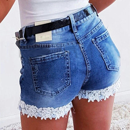 Women Casual Denim Shorts High Waisted Jeans Shorts