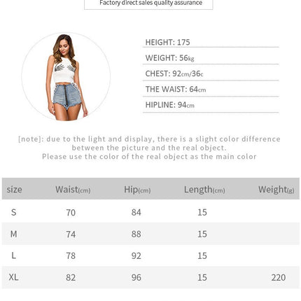 Women Sexy Cut Off High Waist Denim Jeans Shorts Mini Hot Pants