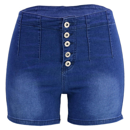 Women's High Waist Short Jeans stretch Denim Shorts